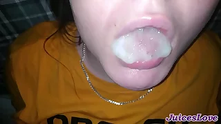 Swallowed mouthful be beneficial to cum – close-up blowjob